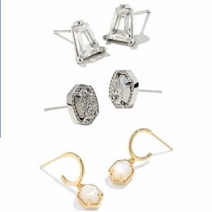 NWT Set of 3 Stud & Huggie Earrings